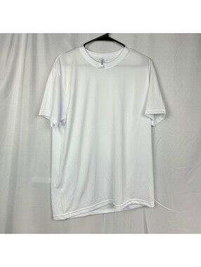 Bayside USA Performance Men's T-Shirt Large White Moisture
